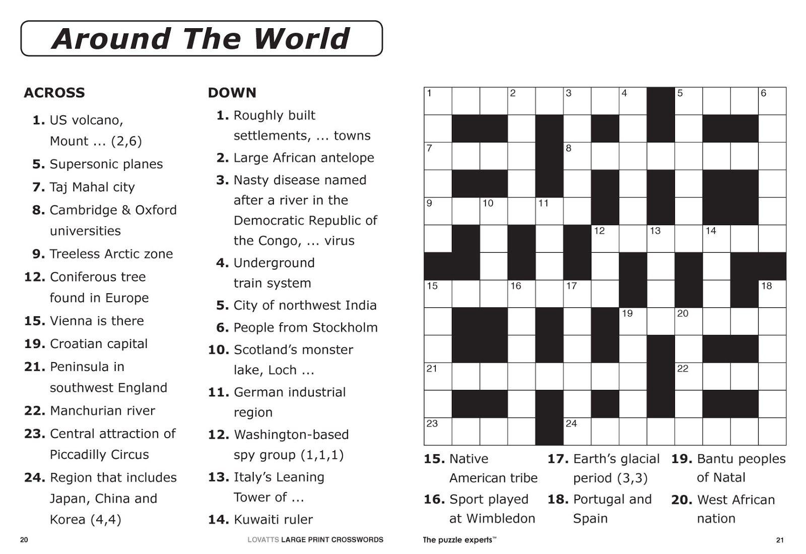 Free Printable Large Print Crossword Puzzles | M3U8 - Free Online Printable Crossword Puzzles