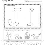 Free Printable Letter J Coloring Worksheet For Kindergarten   Free Printable Letter J