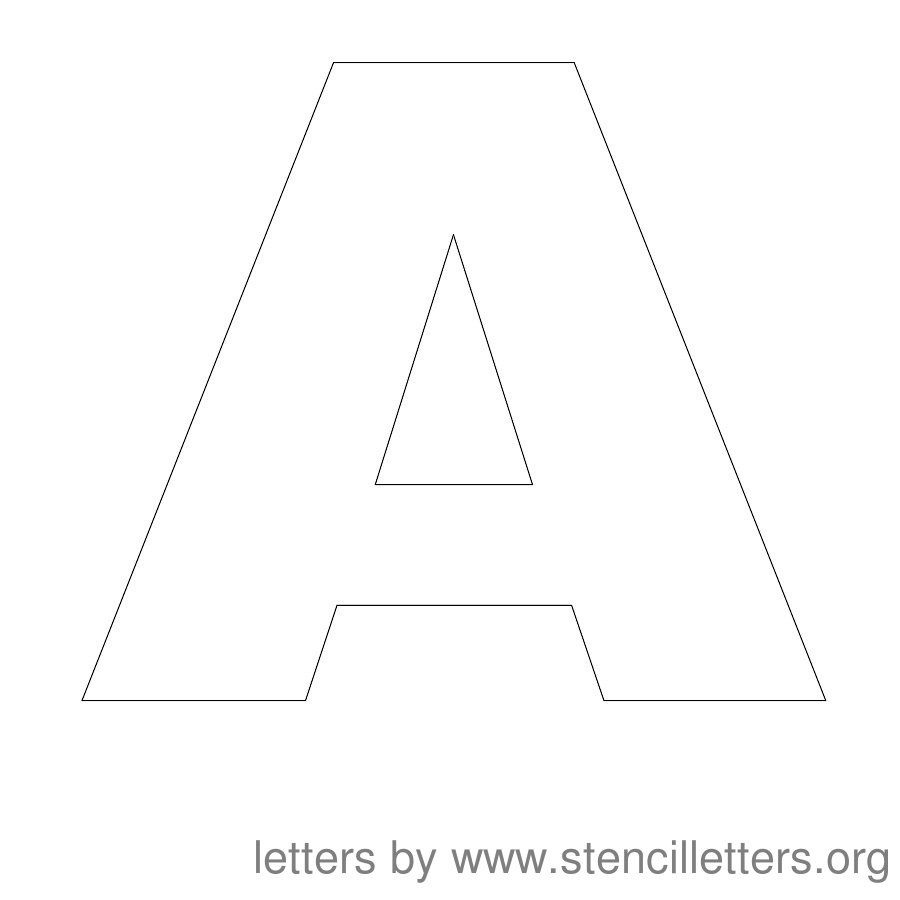Free Printable Letter Stencils | Stencil Letters 12 Inch Uppercase - Free Printable Letter Templates