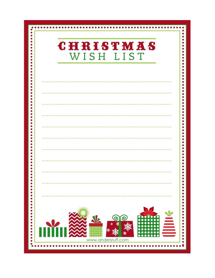 Free Printable &amp;quot;letter To Santa&amp;quot;, &amp;quot;christmas Wish List&amp;quot; And Tag - Free Printable Christmas Wish List