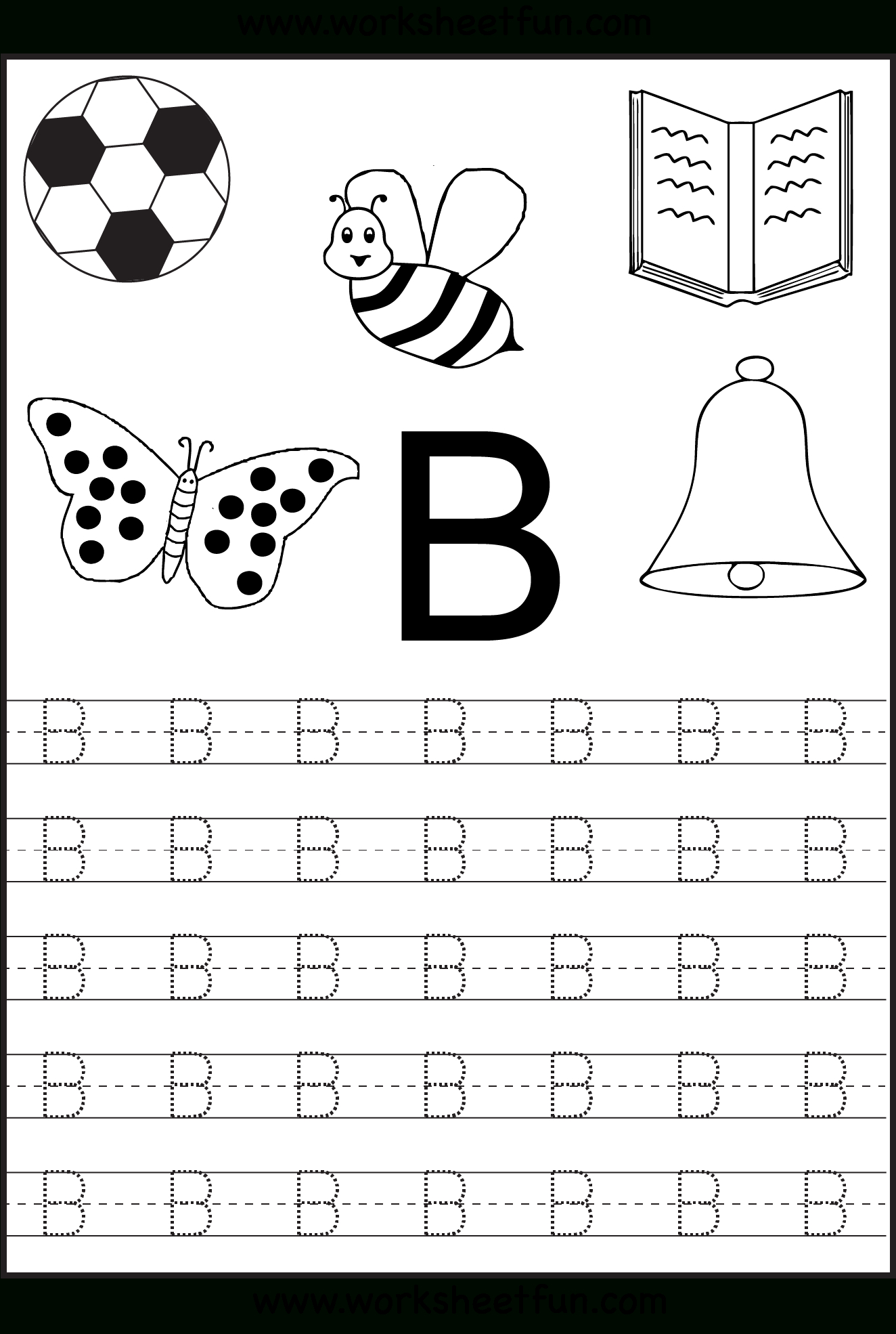 Free Printable Letter Tracing Worksheets For Kindergarten – 26 - Free Printable Alphabet Worksheets For Kindergarten