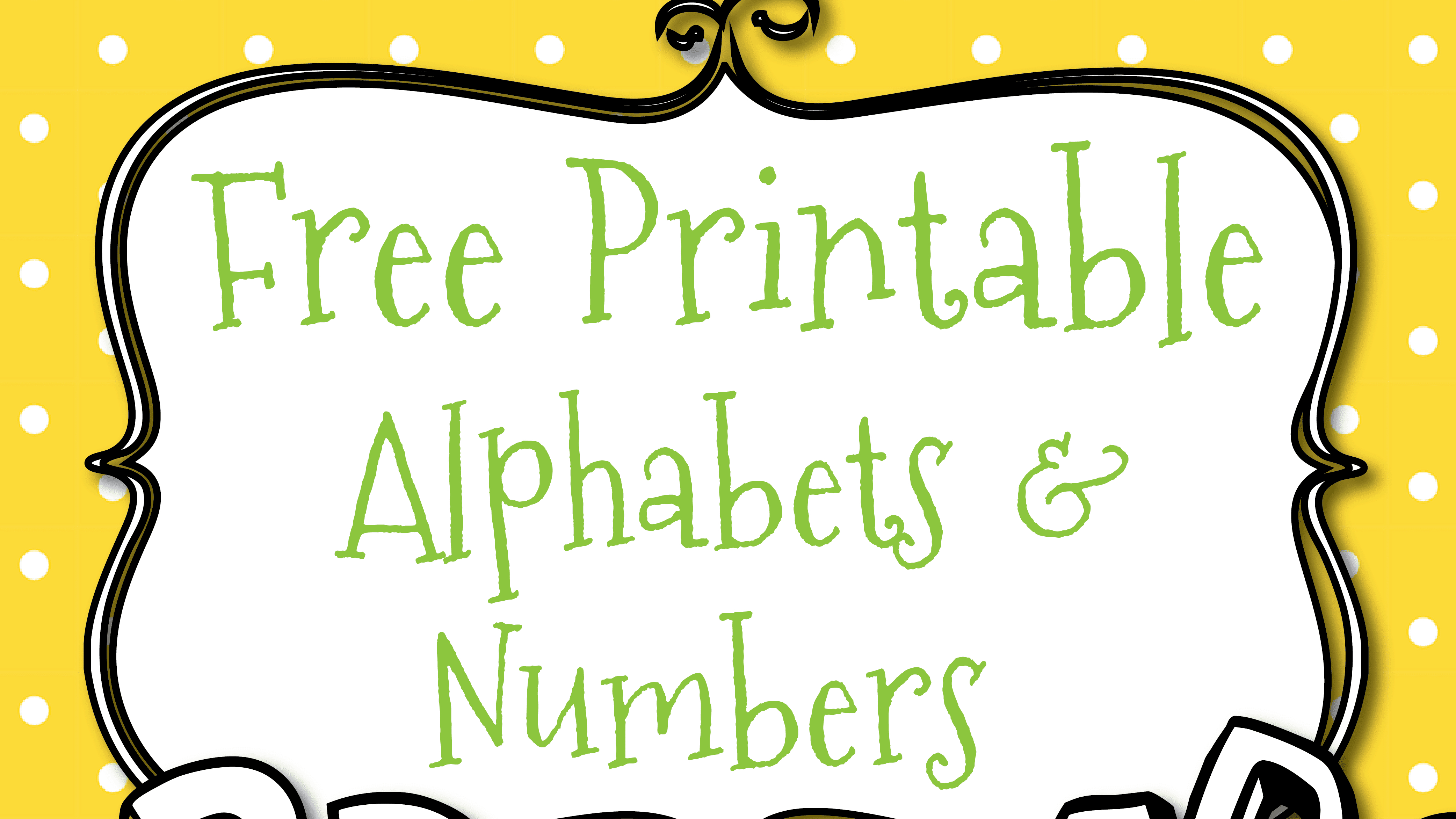 Free Printable Letters And Numbers For Crafts - Free Printable Block Letters