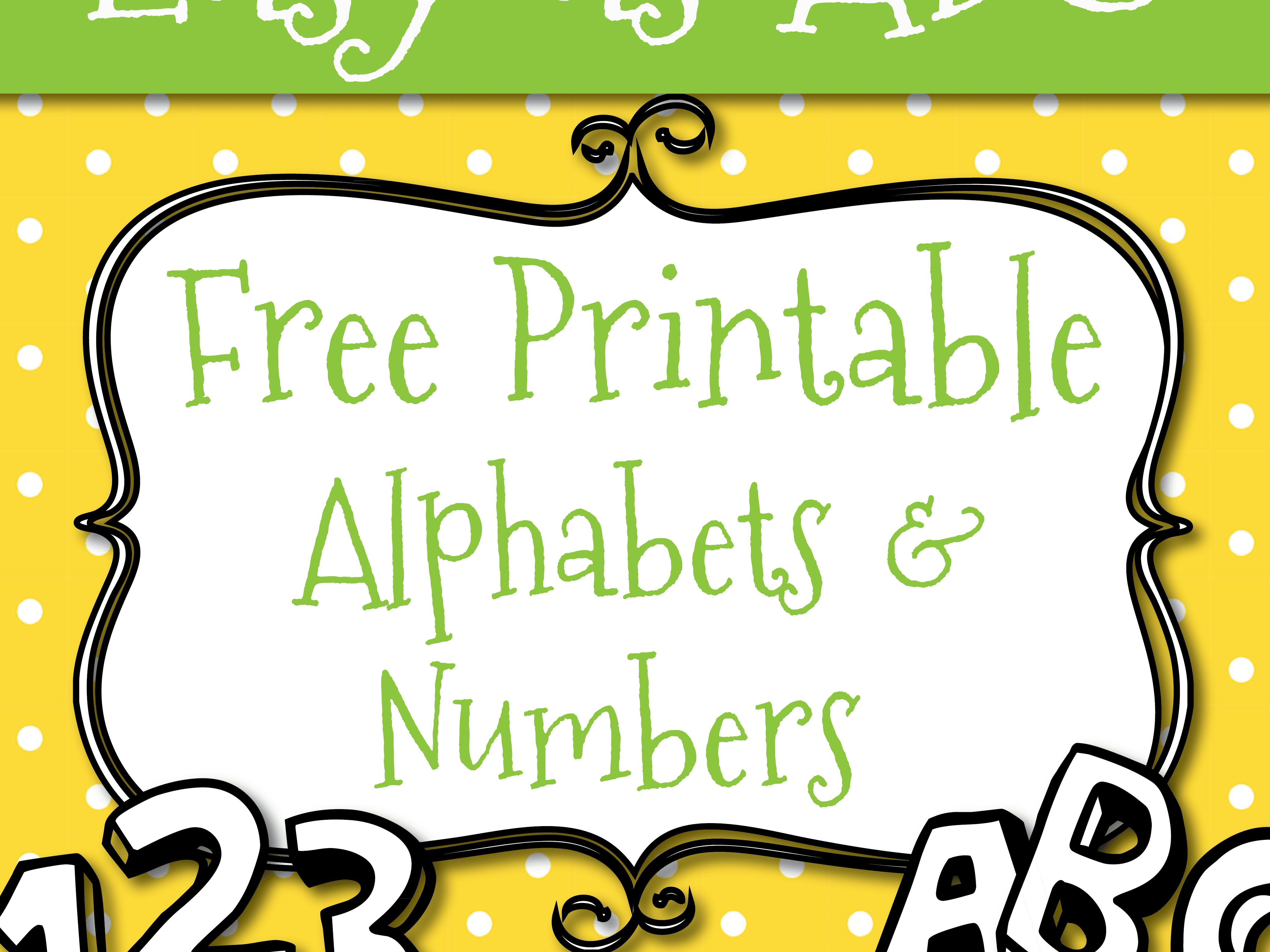 Free Printable Letters And Numbers For Crafts - Free Printable Letters And Numbers