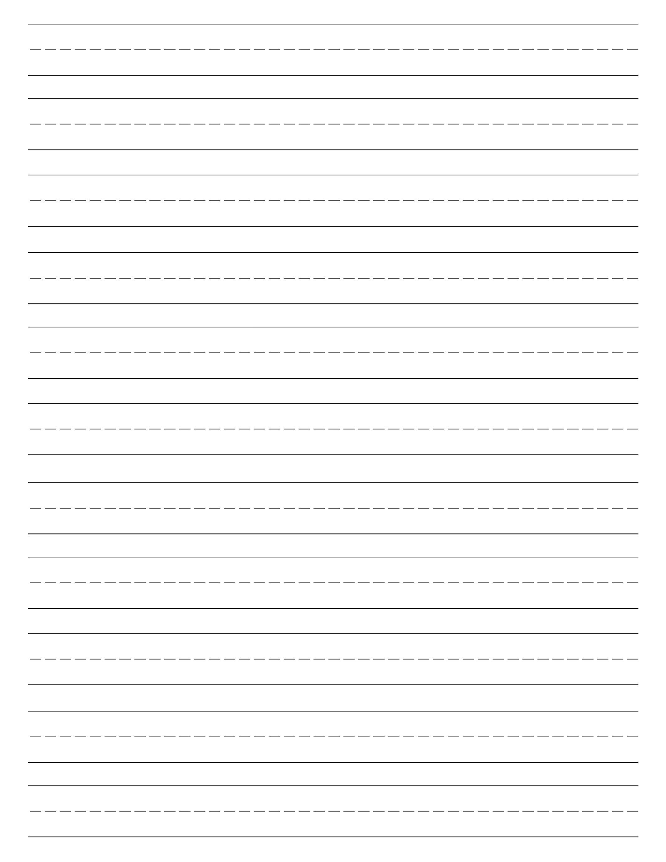Free Printable Lined Paper {Handwriting Paper Template} | Preschool - Free Printable Binder Paper