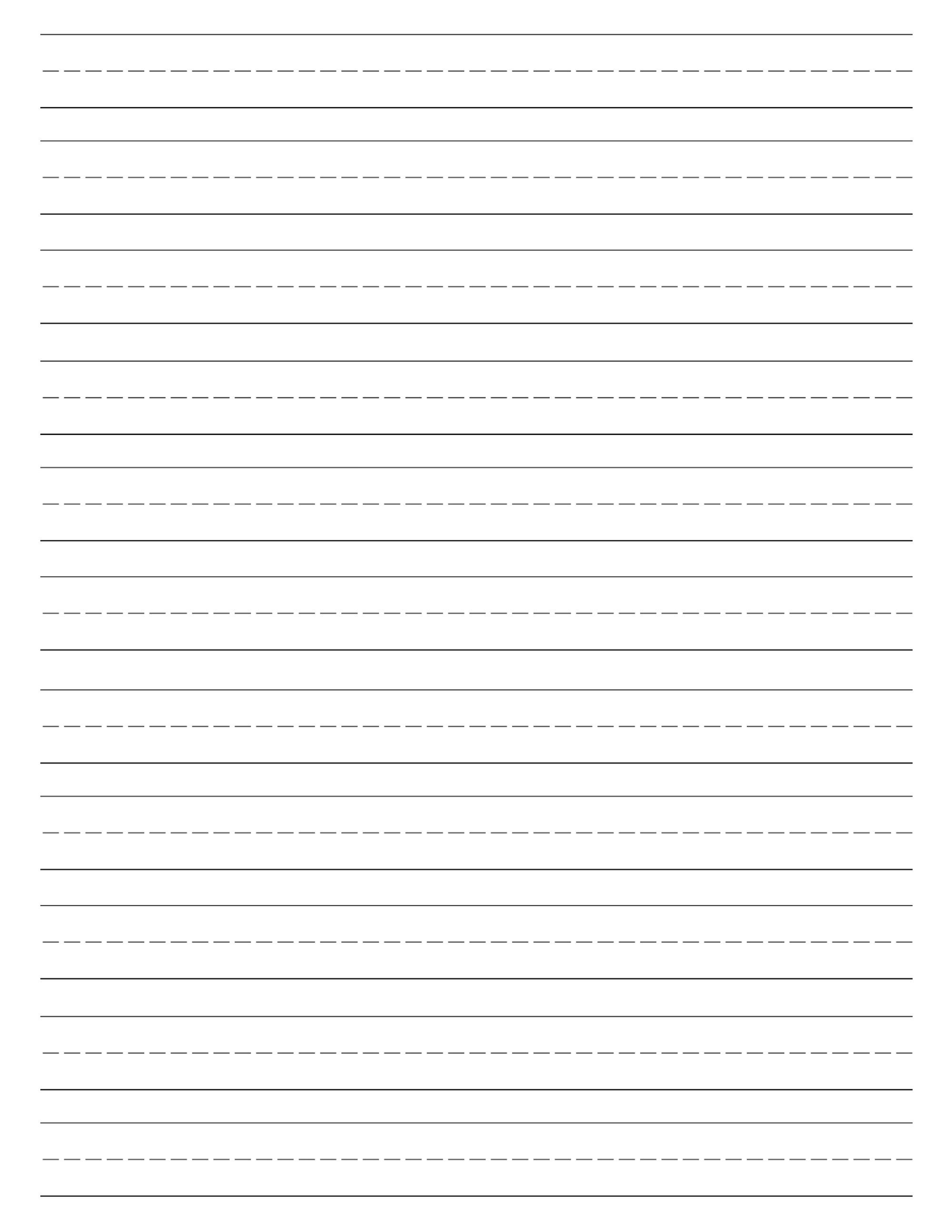 Free Printable Lined Paper {Handwriting Paper Template} | School - Blank Handwriting Worksheets Printable Free