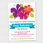 Free Printable Luau Birthday Invitations Templates | Elma In 2019   Hawaiian Party Invitations Free Printable