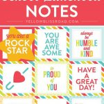 Free Printable Lunch Box Notes | Creative Diy And Crafts Exchange   Free Printable School Notes