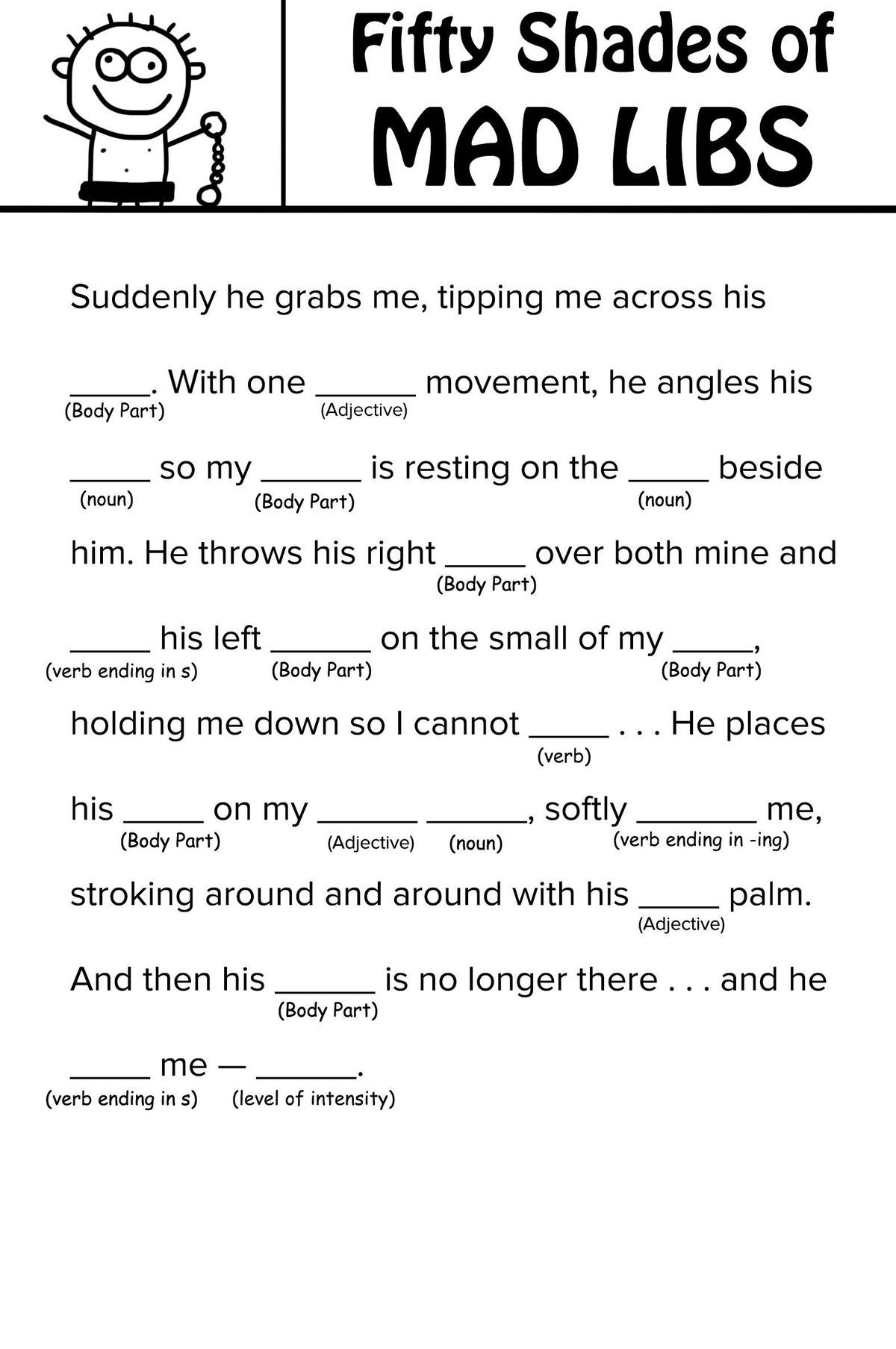 Free Printable Mad Libs For Kids