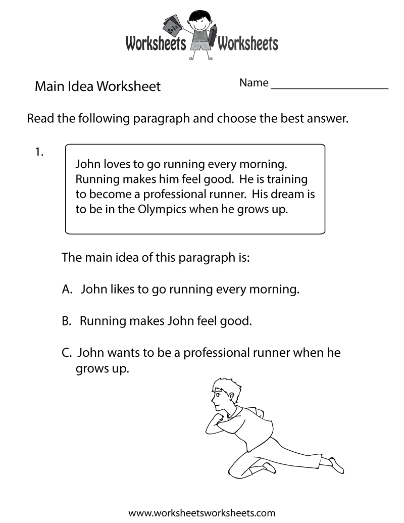 Free Printable Main Idea Practice Worksheet - Free Printable Main Idea Worksheets