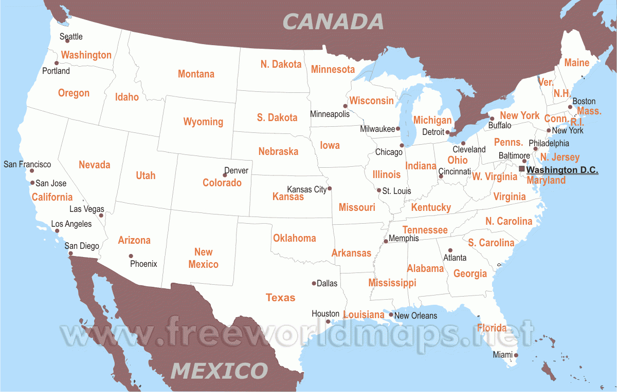 Us State Outlines No Text Blank Maps Royalty Free • Clip Art Free