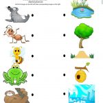 Free Printable Matching Animals To Their Home Worksheet (7) | Pre   Free Printable Worksheets Animal Habitats