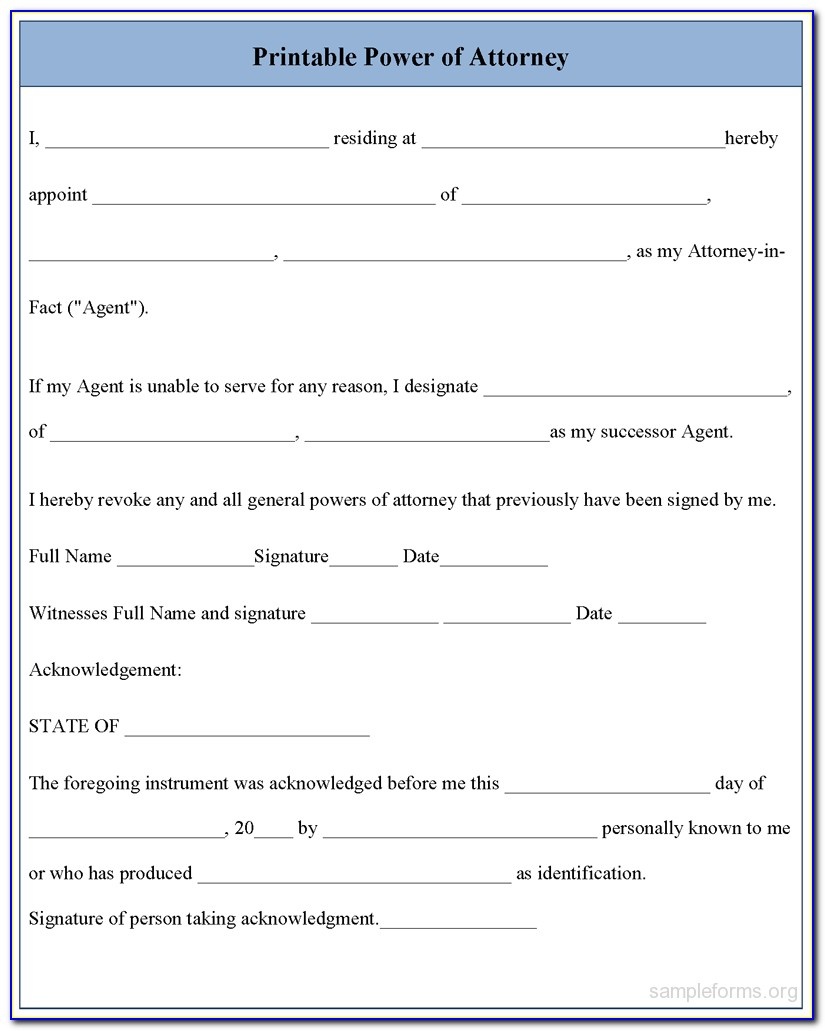 Free Printable Power Attorney Forms Printable Forms Free Online