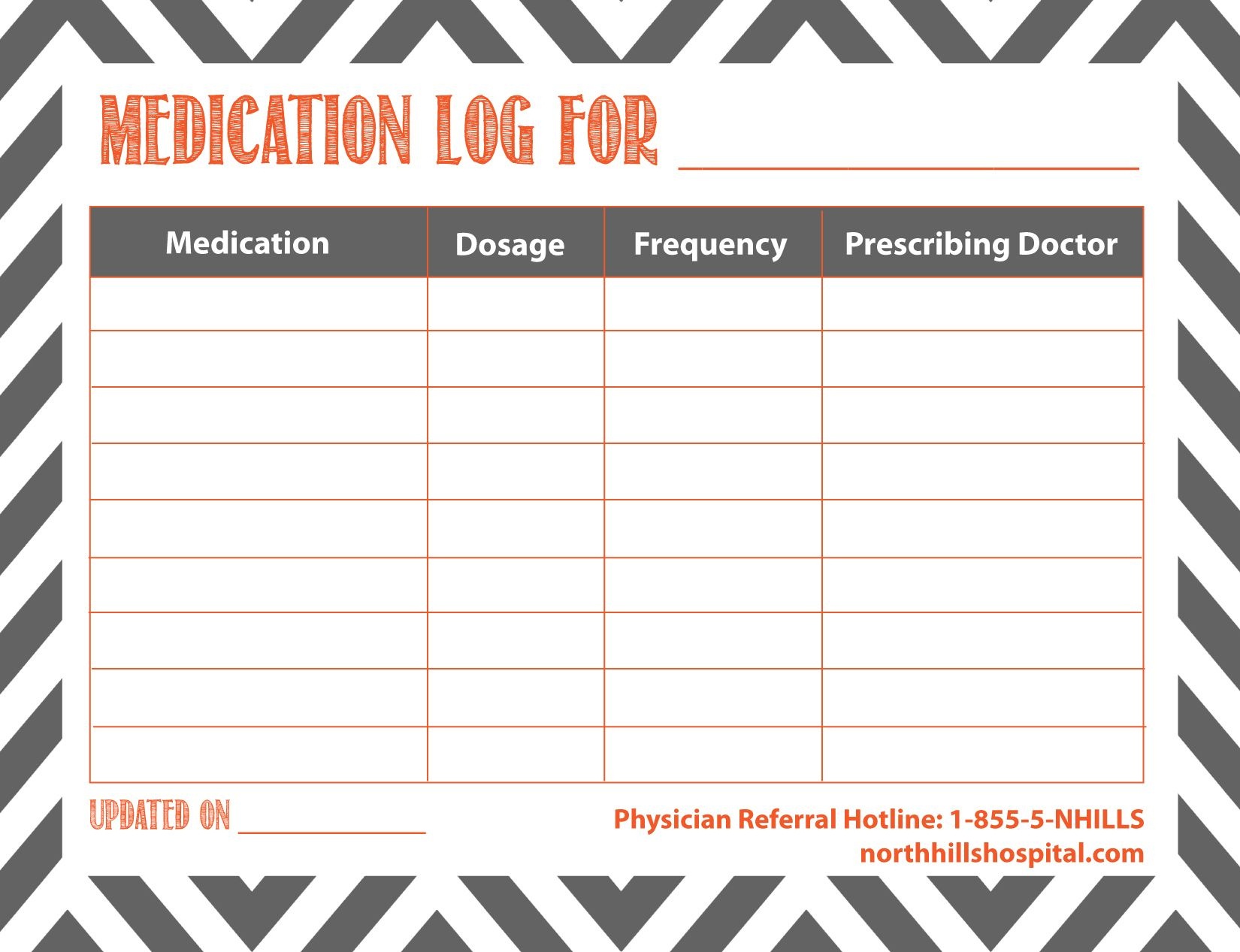 Free Printable: Medication Log | Planner Ideas &amp;amp; Printables - Free Printable Medication Log