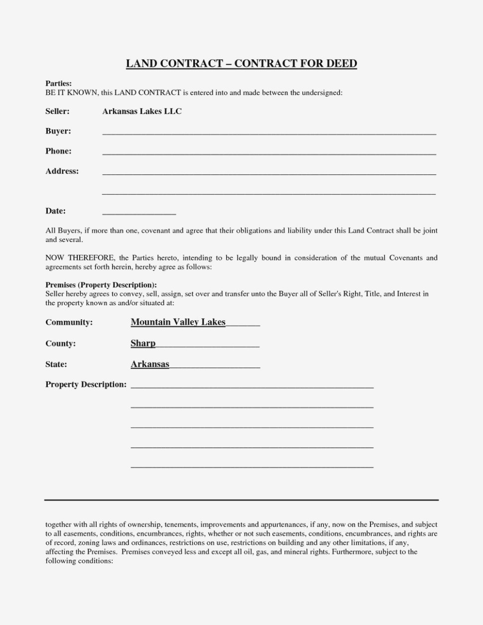 Free Printable Michigan Land Contract Form Pdf #12 – Florida Land - Free Printable Land Contract Forms