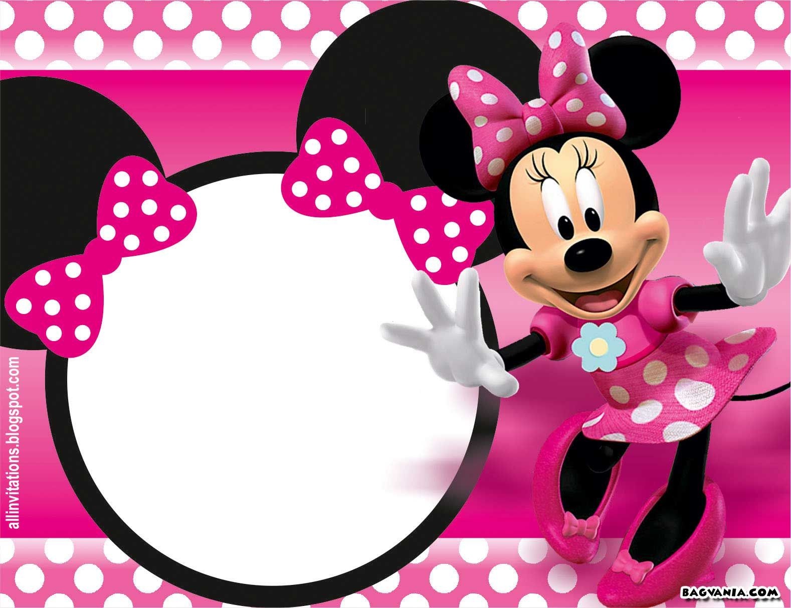 Free Printable Minnie Mouse Birthday Invitations – Bagvania Free - Free Printable Minnie Mouse Party Invitations