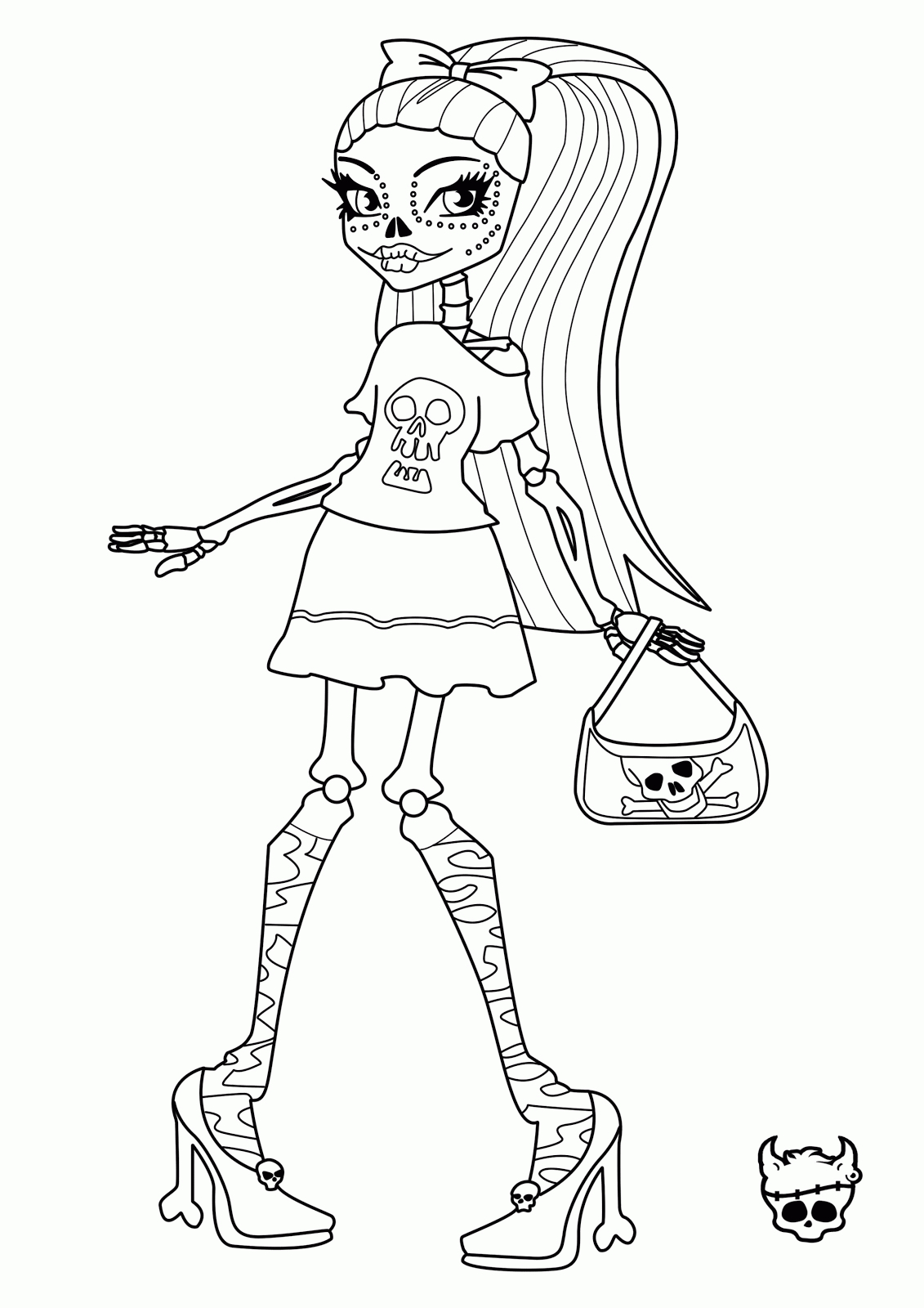 Free Printable Monster High Coloring Pages For Kids - Coloring Home - Monster High Free Printable Pictures