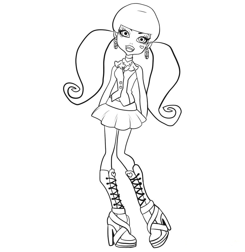 Free Printable Monster High Coloring Pages For Kids - Monster High Free Printable Pictures