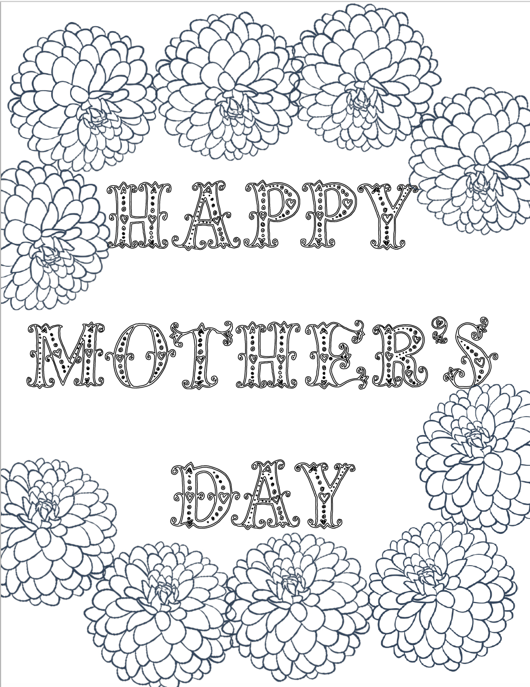 Free Printable Mother&amp;#039;s Day Coloring Pages: 4 Designs - Free Printable Mothers Day Coloring Pages