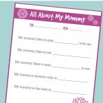 Free Printable Mother's Day Interview For Kids   No Time For Flash Cards   Free Printable Mother's Day Questionnaire