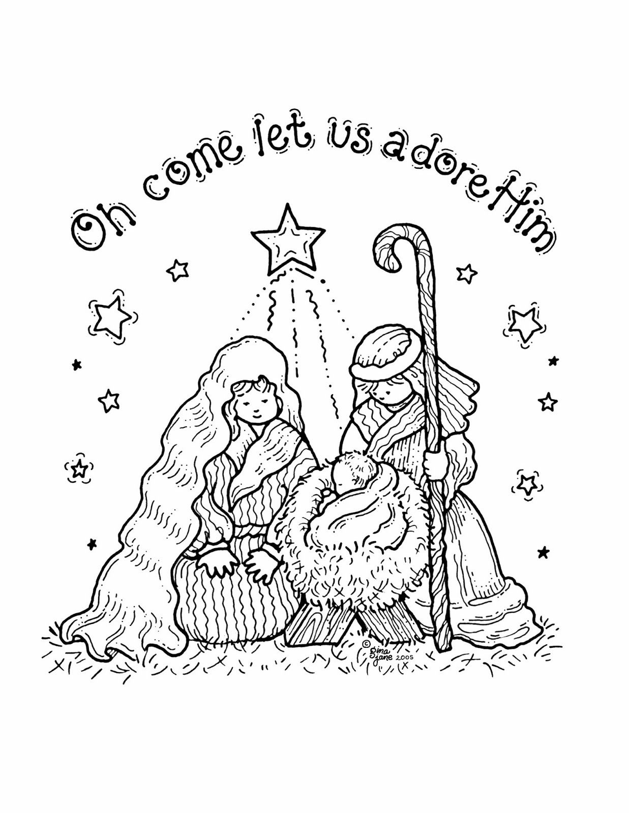 Free Printable Nativity Coloring Pages For Kids | Projects To Try - Free Printable Nativity Story