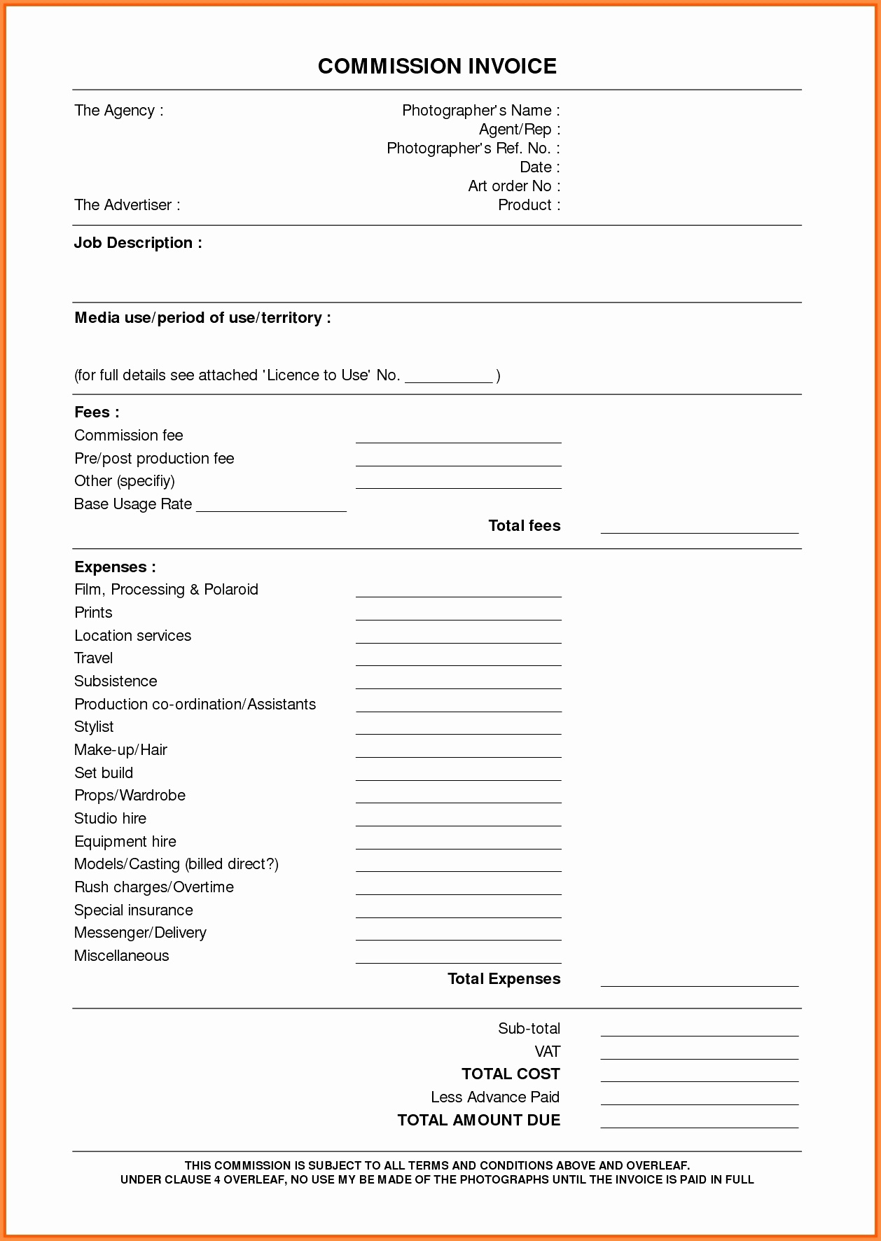 Mobile Notary Invoice Template