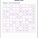 Free Printable Number Charts And 100 Charts For Counting, Skip   Free Printable Number Chart 1 20