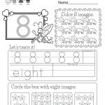 Free Printable Number Eight Worksheet For Kindergarten   Free Printable Number Worksheets