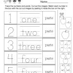 Free Printable Numbers Worksheet For Kindergarten   Free Printable Number Worksheets For Kindergarten