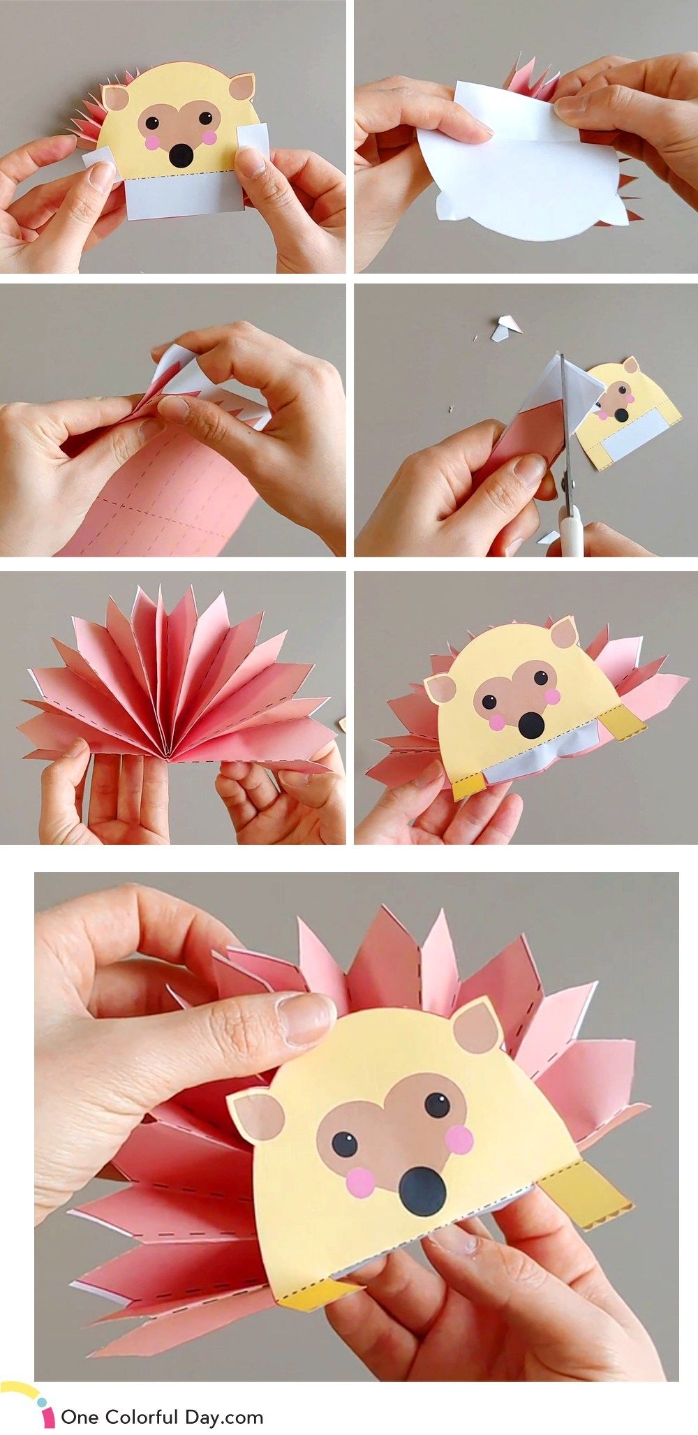 Free Printable Paper Hedgehog Craft | Diy Craft Projects | Hedgehog - Free Printable Paper Crafts