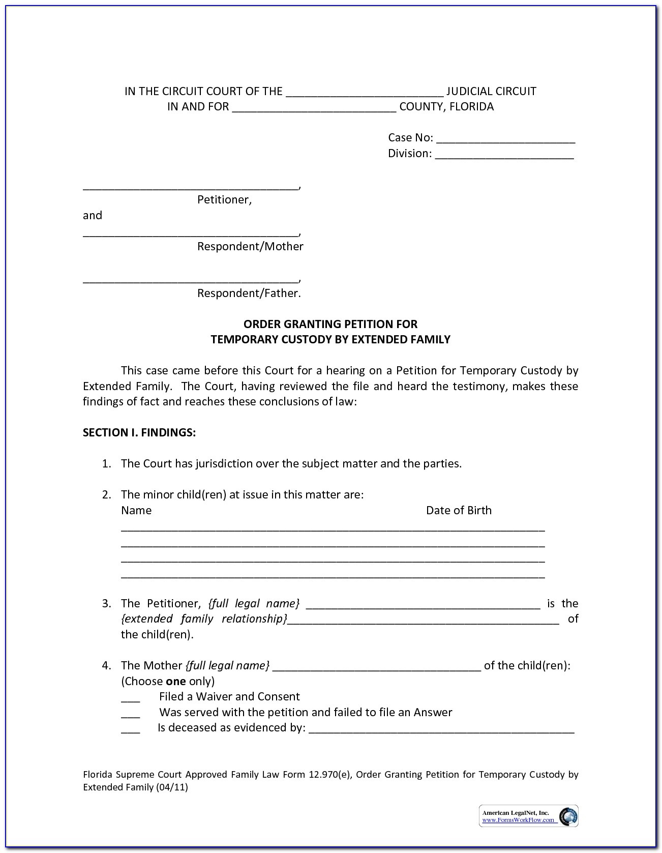  Free Printable Legal Guardianship Forms Printable Forms Free Online