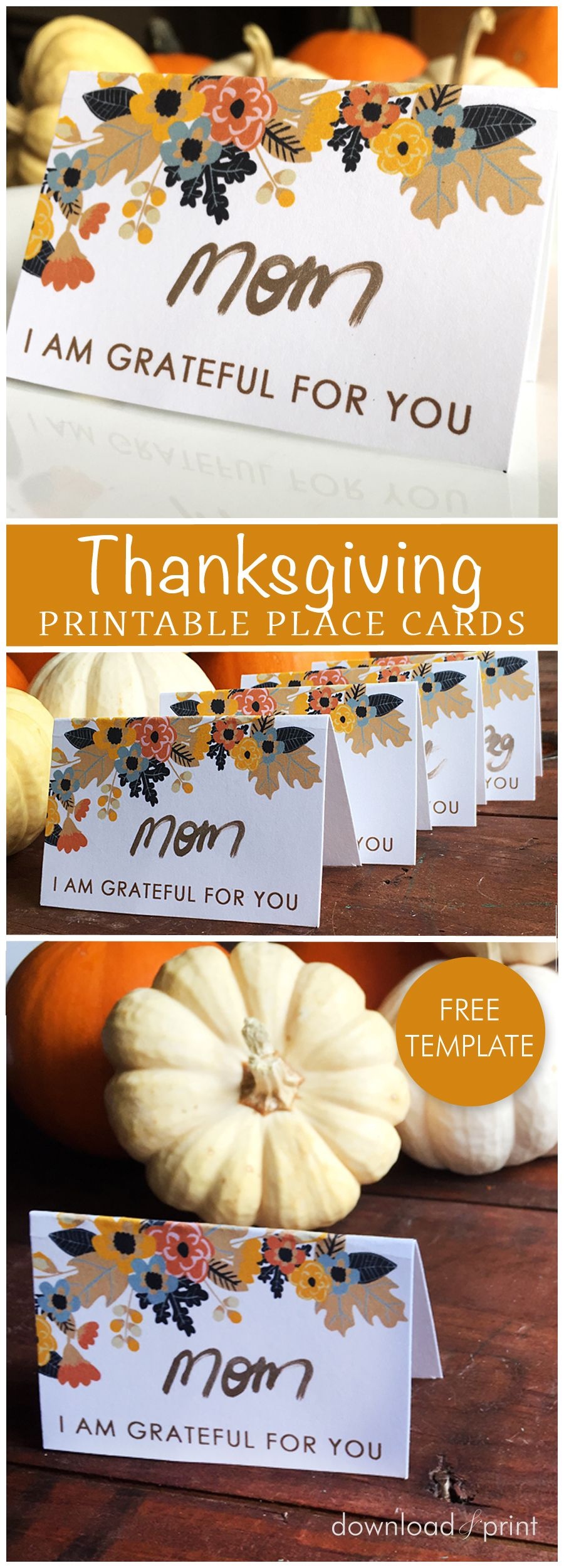 Free Printable Place Card Template, Perfect For Your Thanksgiving - Free Printable Halloween Place Cards