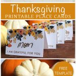 Free Printable Place Card Template, Perfect For Your Thanksgiving   Free Printable Thanksgiving Place Cards