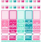 Free Printable Planner Stickers   Coffee. Print These Planner   Free Printable Card Stock Paper
