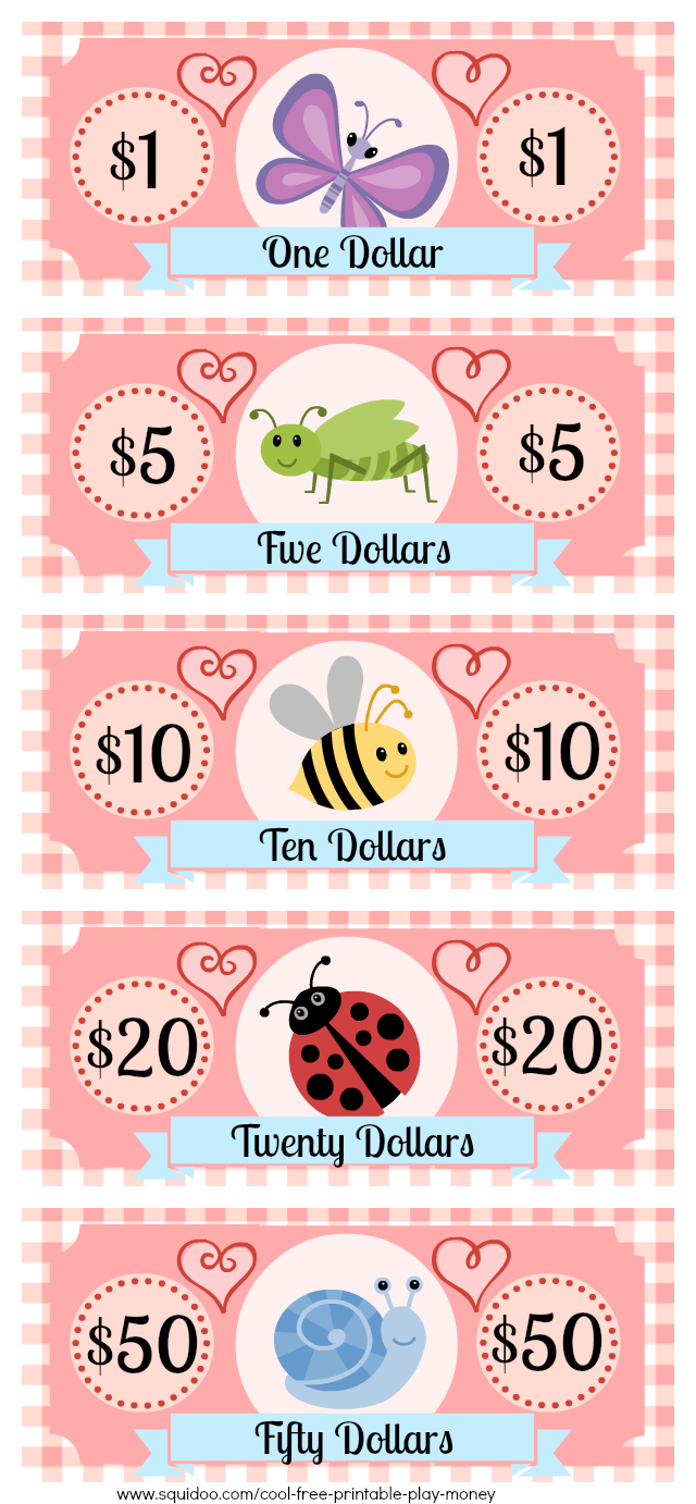 Free Printable Play Money Kids Will Love | Fake Monopoly Bills - Free Printable Play Money