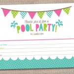 Free Printable Pool Party Birthday Invitations | Backyard Design Ideas   Free Printable Pool Party Invitations