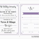 Free Printable Program Templates For Church Best Wedding Ceremony   Free Printable Wedding Program Templates Word