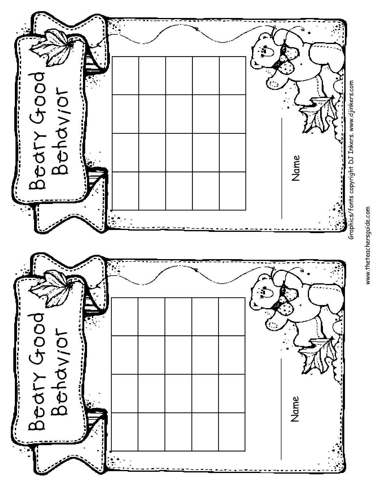 Free Printable Behavior Charts For Elementary Students Free Printable