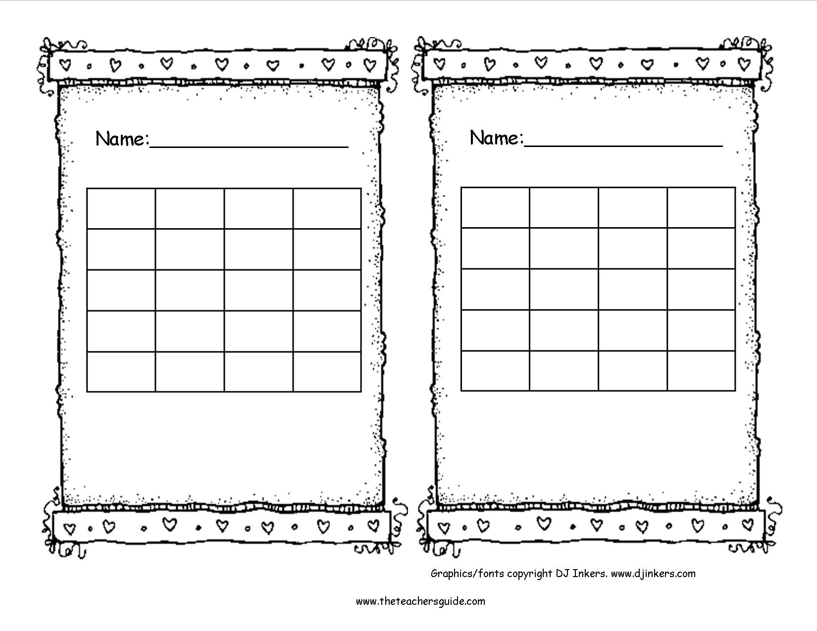 Printable Incentive Charts For School