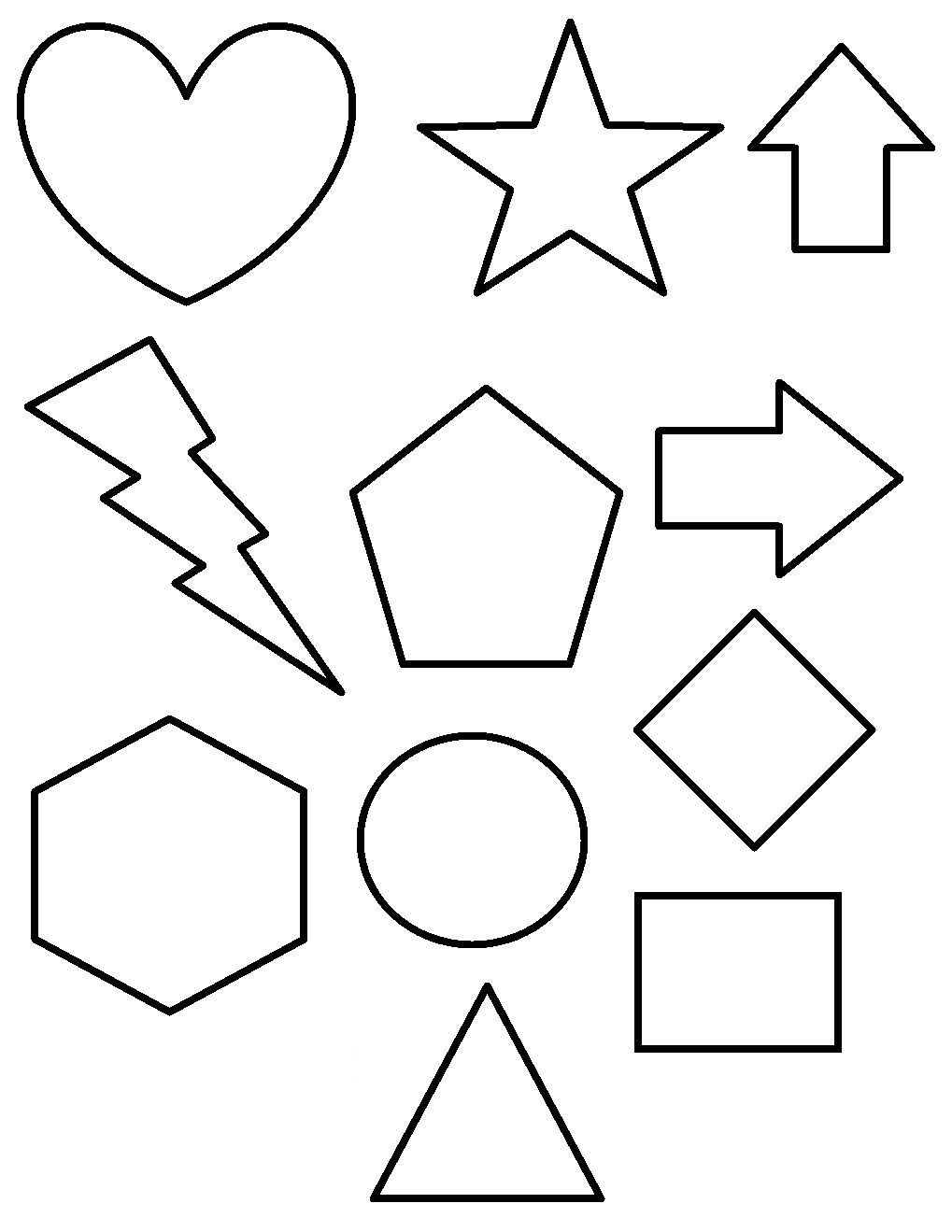 Free Printable Shapes Coloring Pages For Kids - Free Printable Shapes