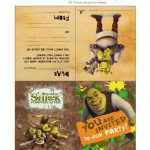 Free Printable Shrek Birthday Party: Invitation, Game, Party Hat   Free Printable Shrek Birthday Invitations