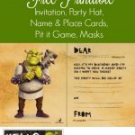 Free Printable Shrek Birthday Party: Invitation, Game, Party Hat   Free Printable Shrek Birthday Invitations