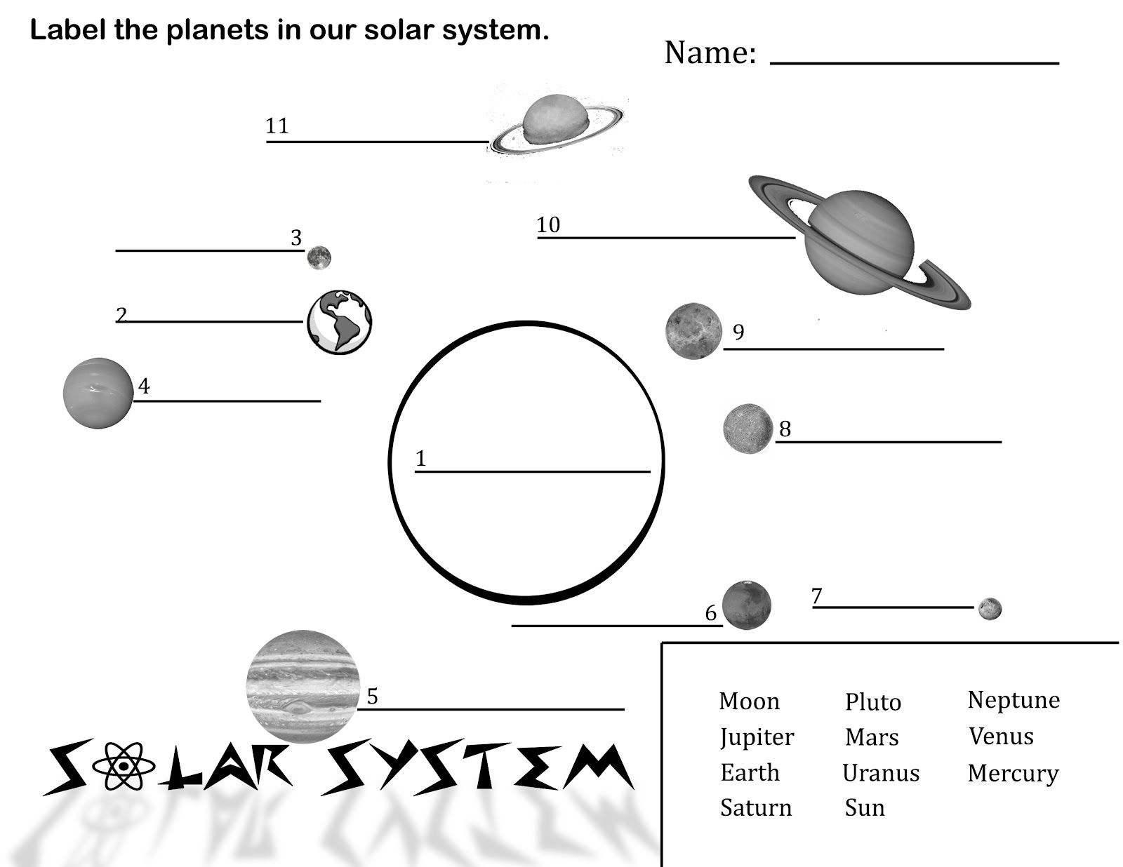 Free Printable Solar System Coloring Pages For Kids | Science - Solar System Charts Free Printable