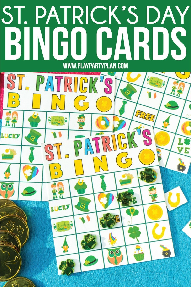 Free Printable St. Patrick&amp;#039;s Day Bingo Cards - Play Party Plan - Free Printable St Patrick&amp;#039;s Day Card