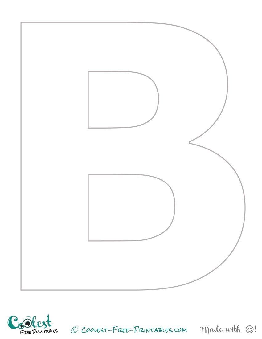 Free Printable Stencil Letters - The Letter &amp;quot;b&amp;quot; | Crafts | Letter - Free Printable Large Uppercase Alphabet Letters