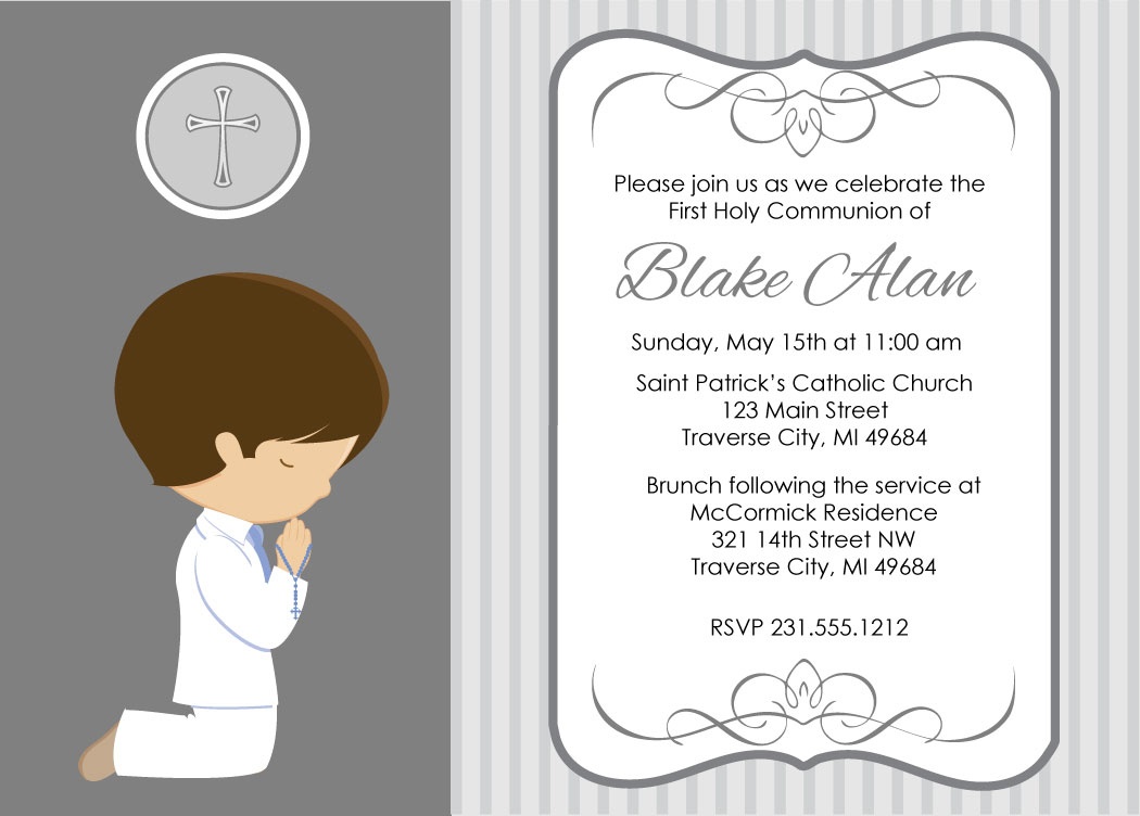 Free Printable Template Of Holy Communion Invitations - Free Printable 1St Communion Invitations