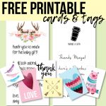 Free Printable Thank You Cards And Tags For Favors And Gifts!   Free Personalized Thank You Cards Printable