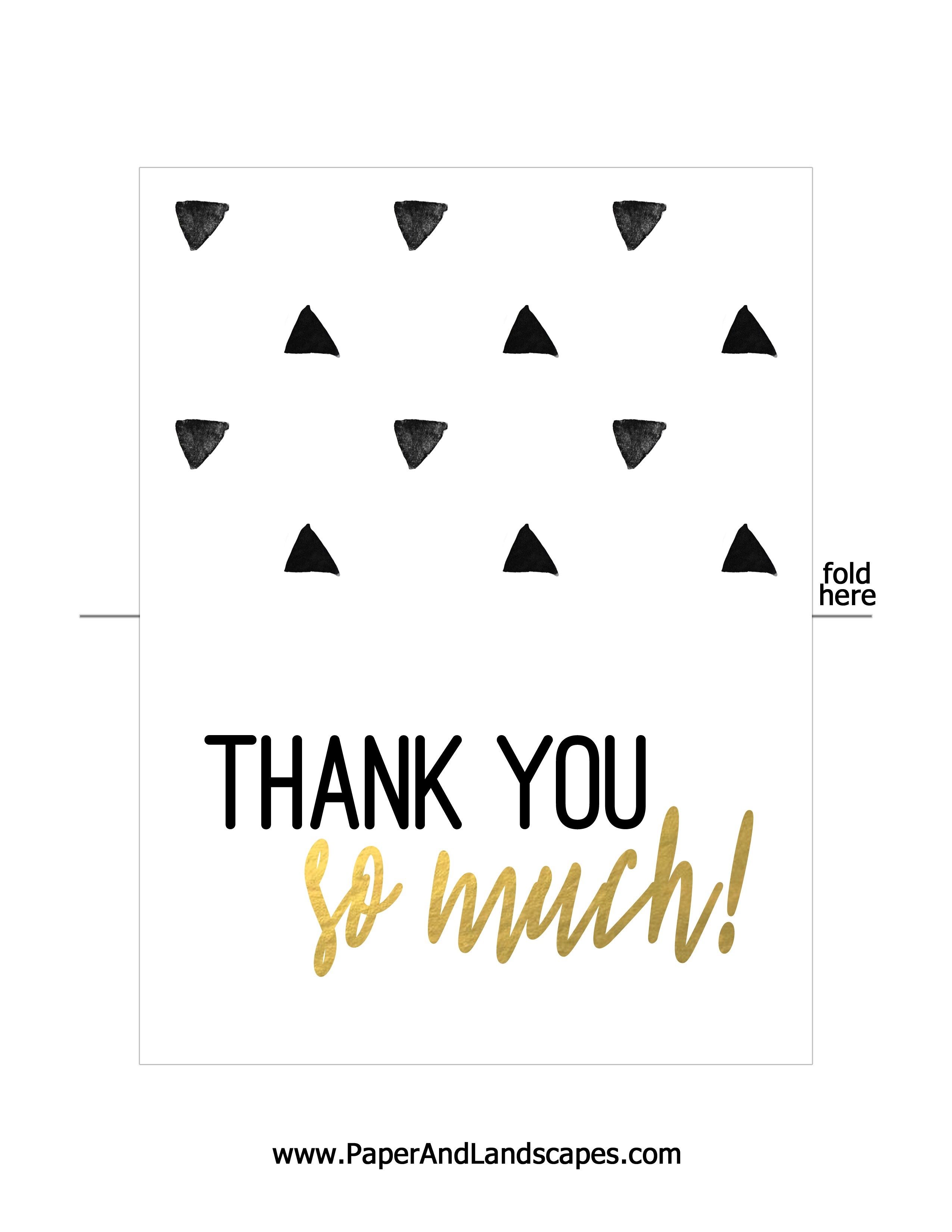 Free Printable Thank You Cards - Paper And Landscapes - Free Printable Thank You Cards