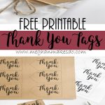 Free Printable Thank You Tags — Meghan Makes Do   Free Printable Thank You Tags