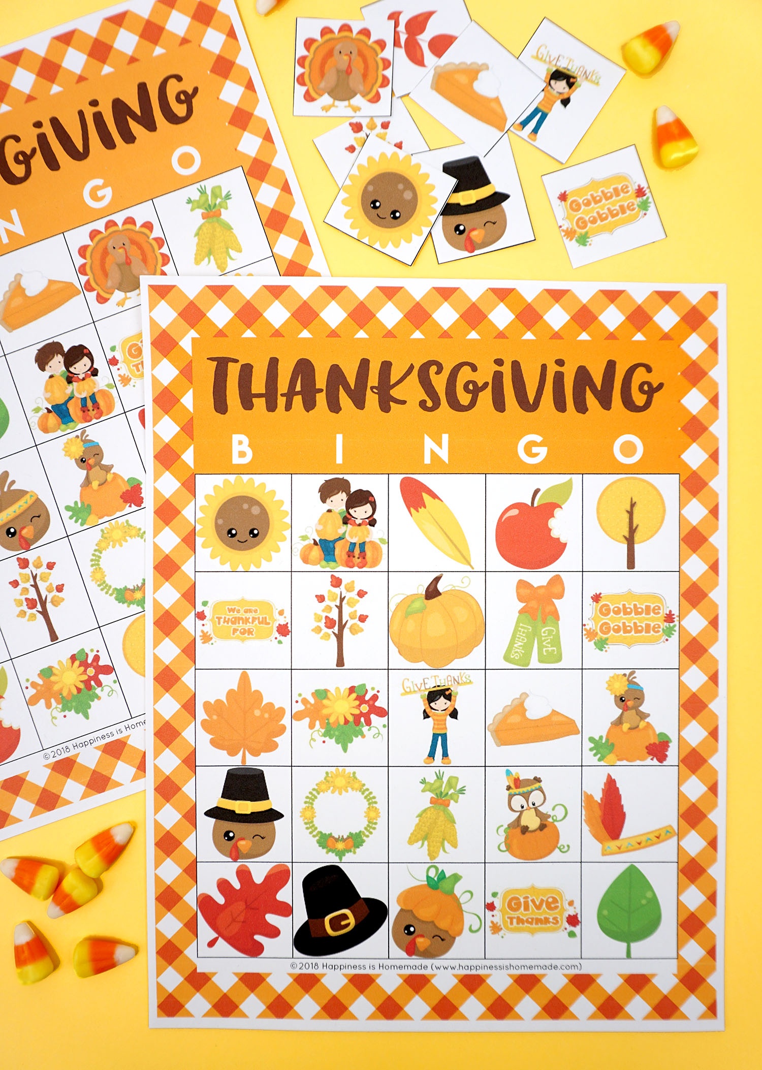 Free Printable Thanksgiving Bingo Cards - Happiness Is Homemade - Free Printable Thanksgiving Games For Adults