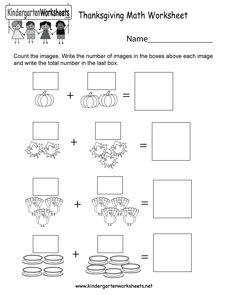 Free Printable Thanksgiving Math Worksheet For Kindergarten - Free Printable Thanksgiving Worksheets